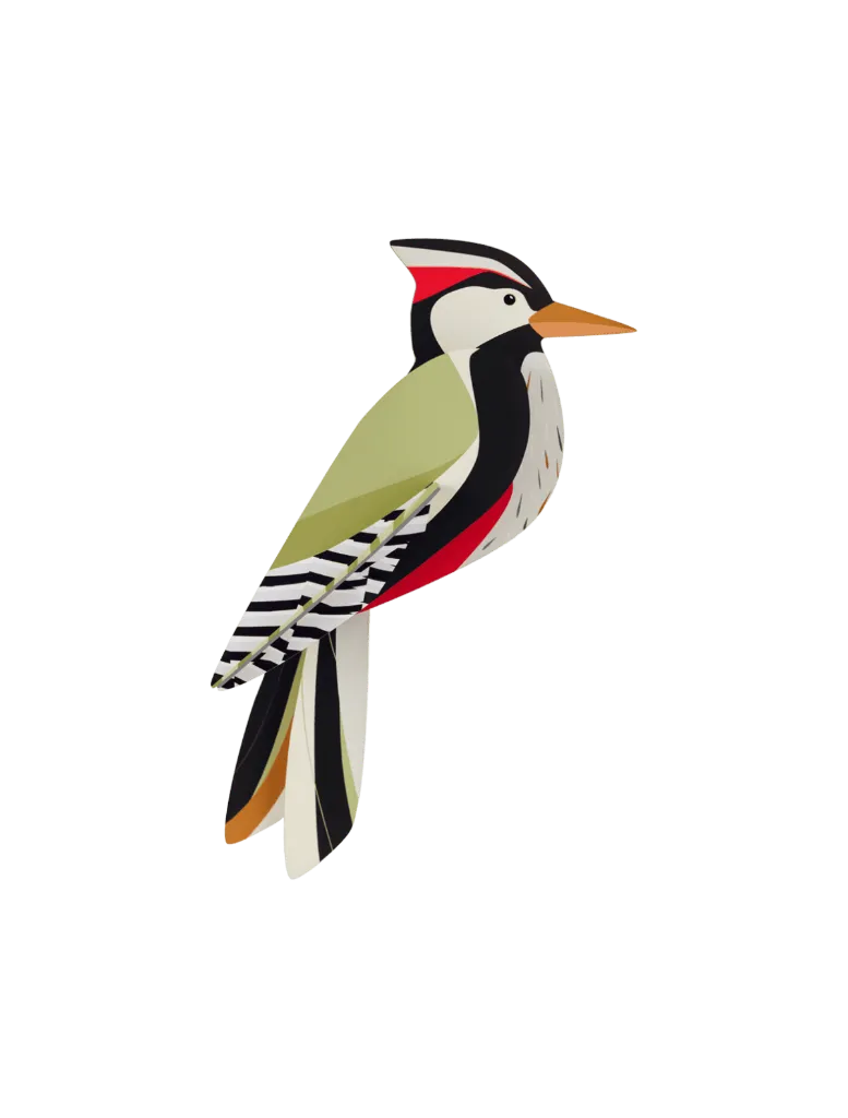 [TTM214] Oiseau du jardin - woodpecker
