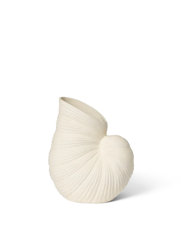 [1104269904] Shell vase - off white