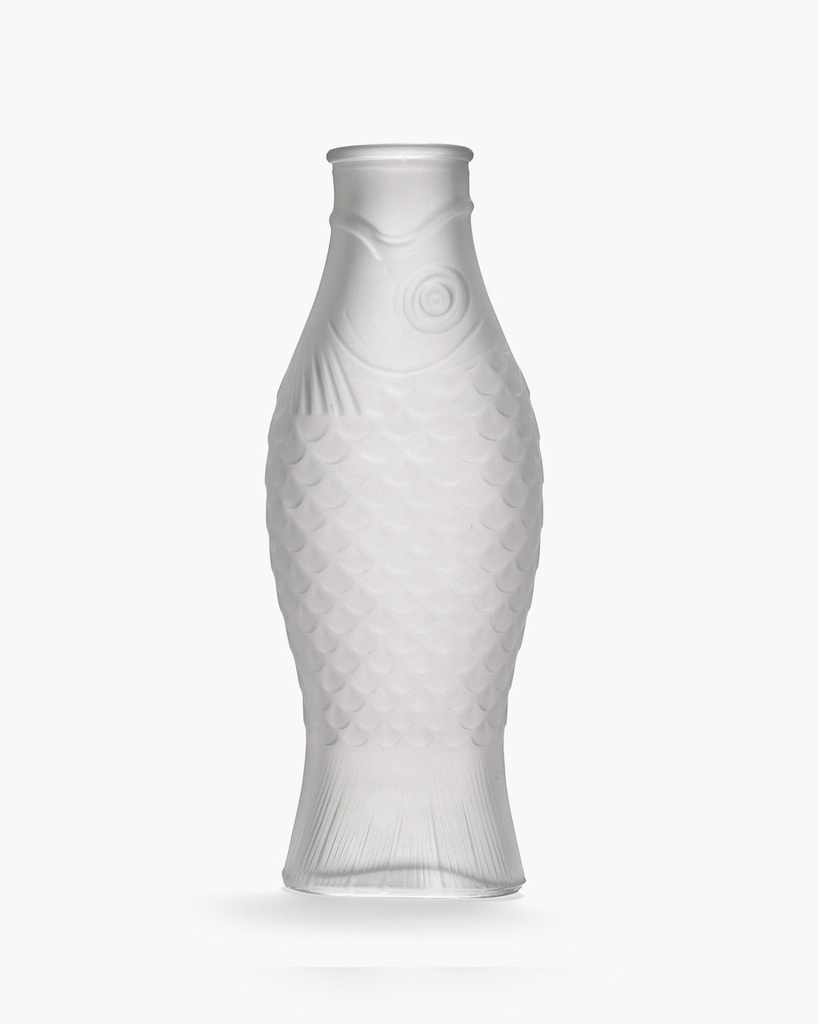 Carafe poisson – blanc givré – 10.6x7.5x29 cm