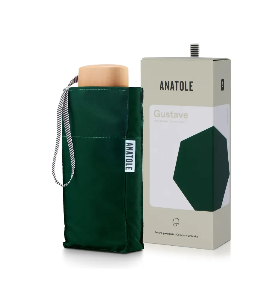 [01VERT] Mini parapluie vert - micro & solide - Gustave