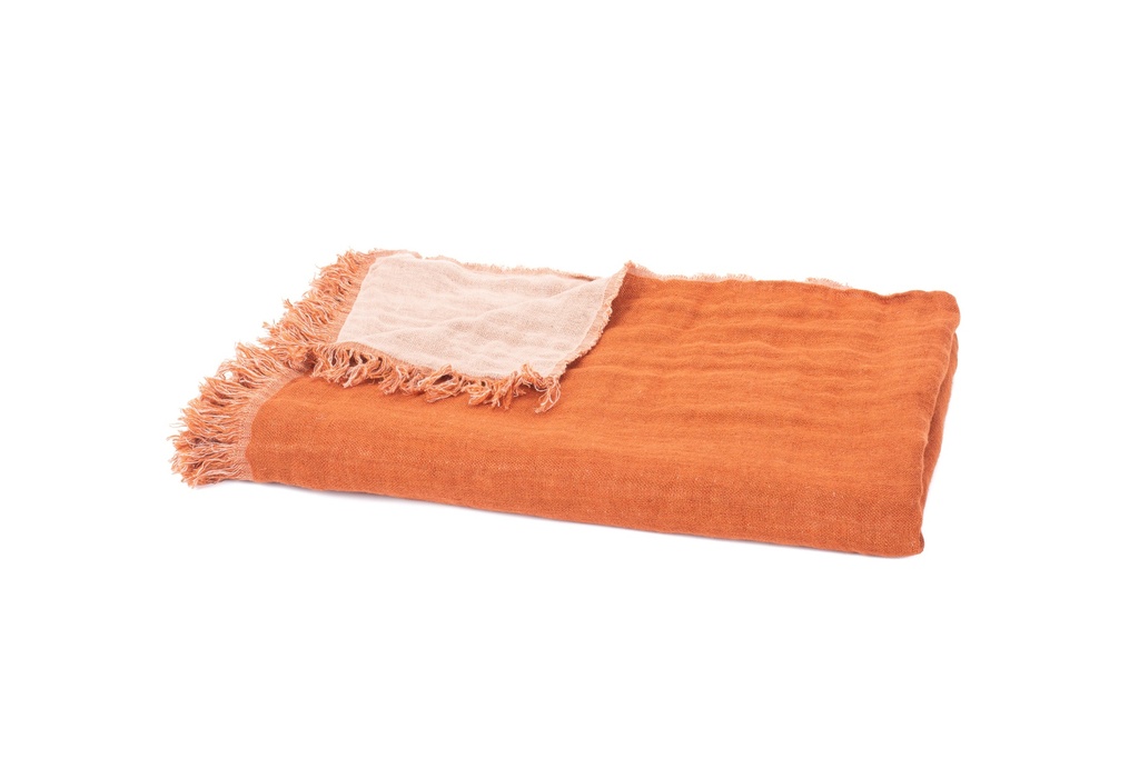 [12325_20_130] Plaid baya - brick / cimarron - 135x200