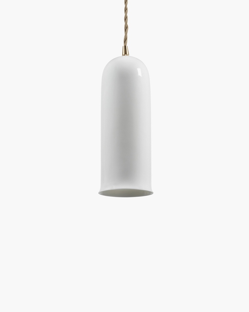 Lampe suspension - white olympia n°2 - 9.3x9.3x24.5cm