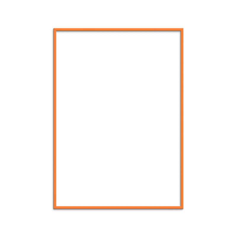 Cadre bois orange – 40x50 cm