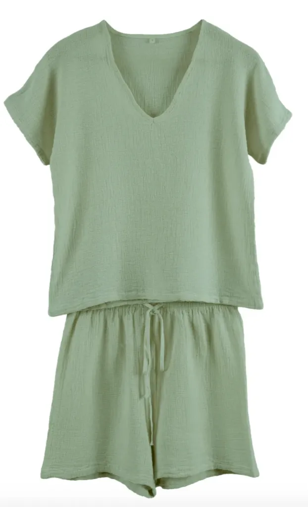[128751_08_TK] Ens short & t-shirt symi - amande L/XL