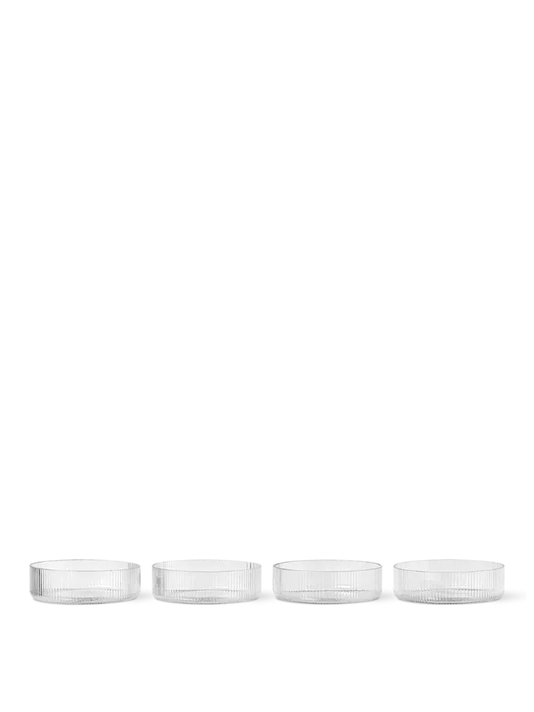 [1104266335] Bols de service Ripple – transparent – lot de 4