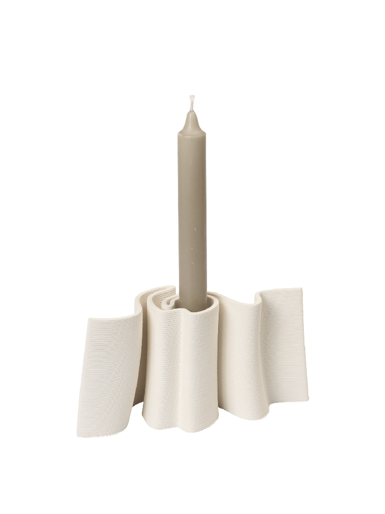 Bougeoir Dedali – blanc cassé