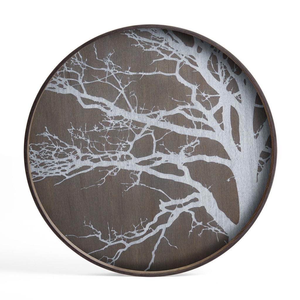 [20303] Plateau en bois Tree – blanc – 61×61×4 cm