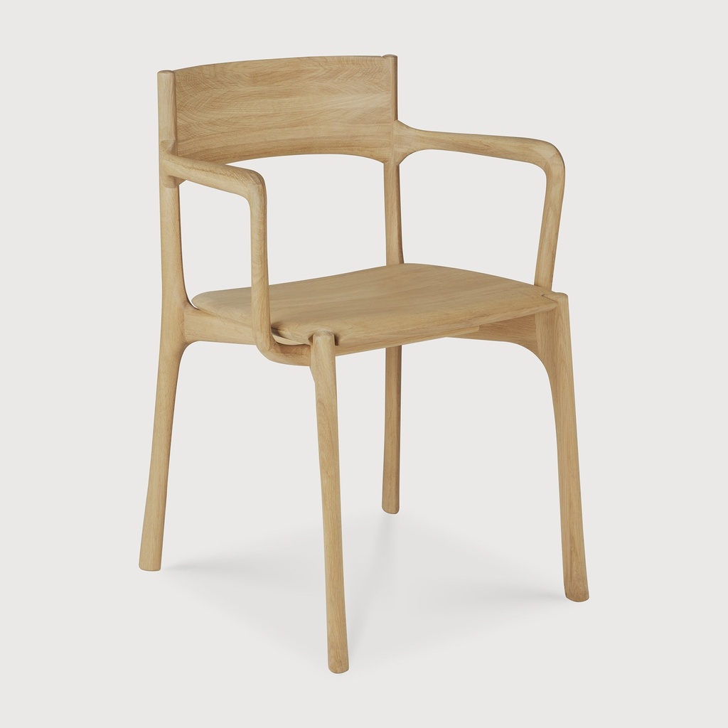 [51340] Chaise Pi - chêne - accoudoir - 55x53x79 cm