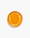 Assiette plate m -  sunny yellow swirl-stripes blanc - feast by ottolenghi