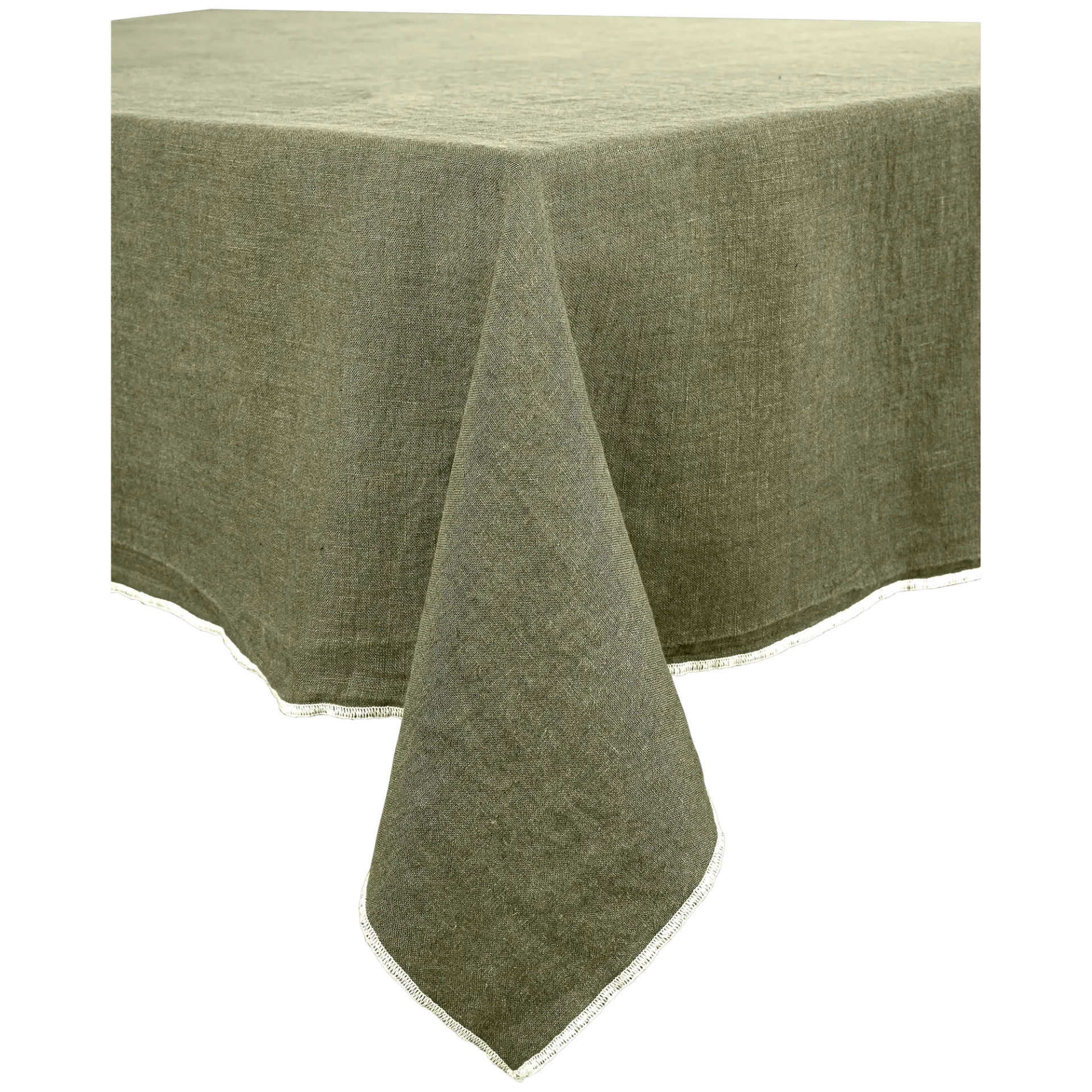 [100100_07_300] Nappe venise - kaki - 160x300 cm