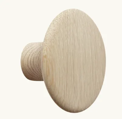 Patère DOTS wood - chêne - Ø9