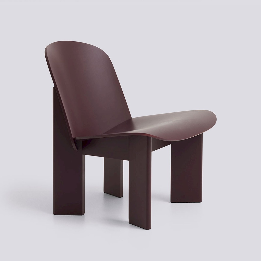 Chisel lounge chair - dark bordeaux - 66x68x63 cm