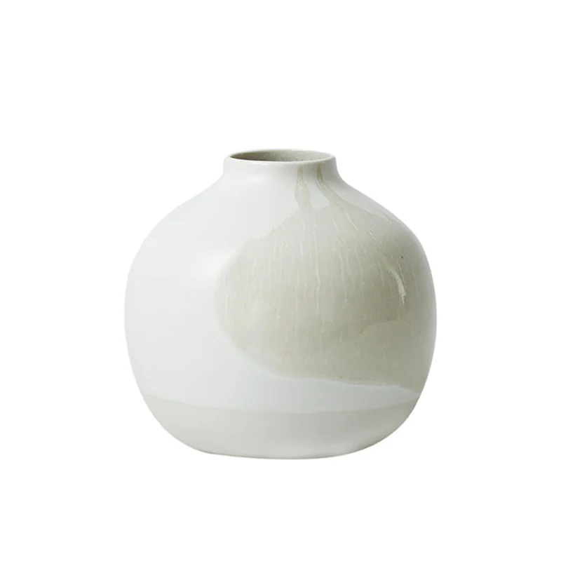 Vase nèfle - blanc - d16 x h17 cm