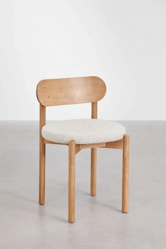 [50167] Chaise cover wood - chêne ivoire - tissu act-02