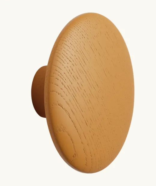 Patère DOTS wood - burnt orange - Ø13