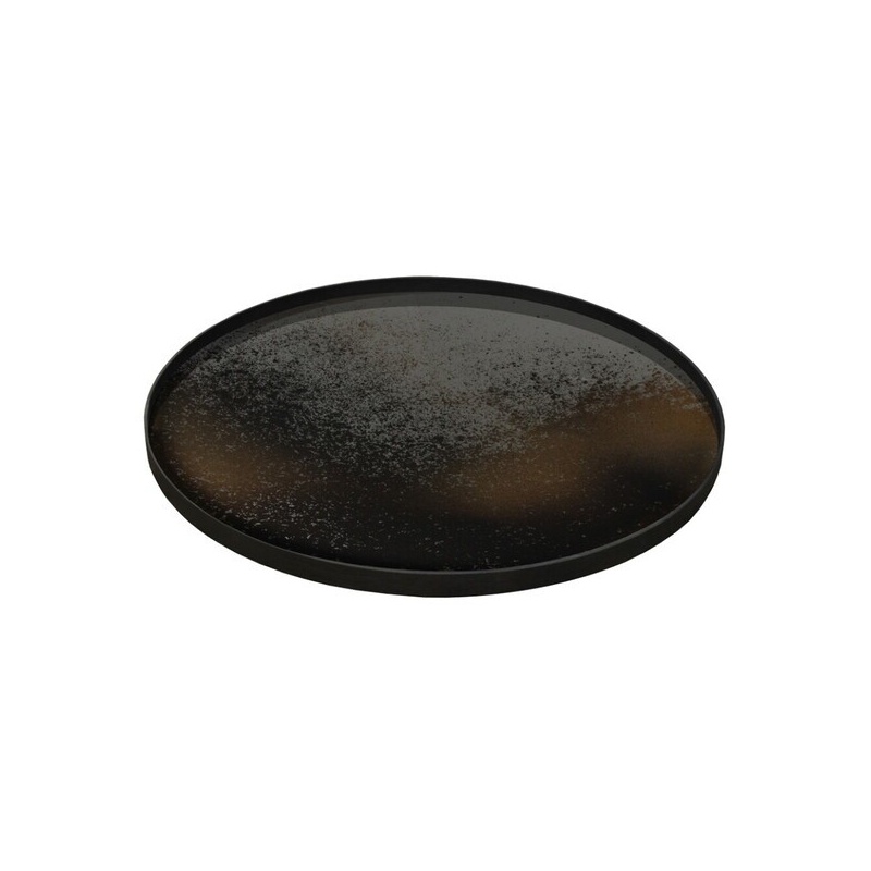 [20331] Plateau miroir aged - rond - xl - d92 cm