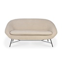 Canapé Barrow – textile off blanc – 141×79×71 cm