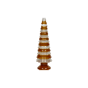 Christmas tree - arbre de noël - verre - 10x31 cm - orange