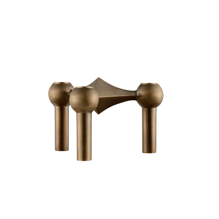 Bougeoir stoff nagel - bronzed brass