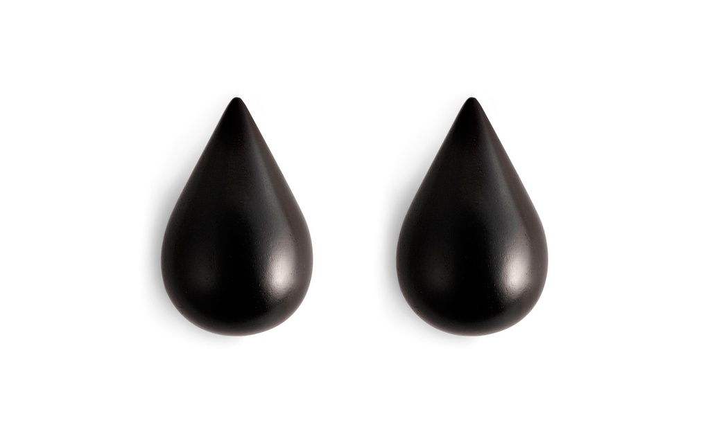 Lot de 2 patères dropit - l - noir