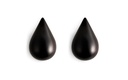 Lot de 2 patères dropit - l - noir