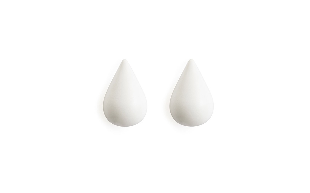 [331510] Lot de 2 patères dropit - s - blanc