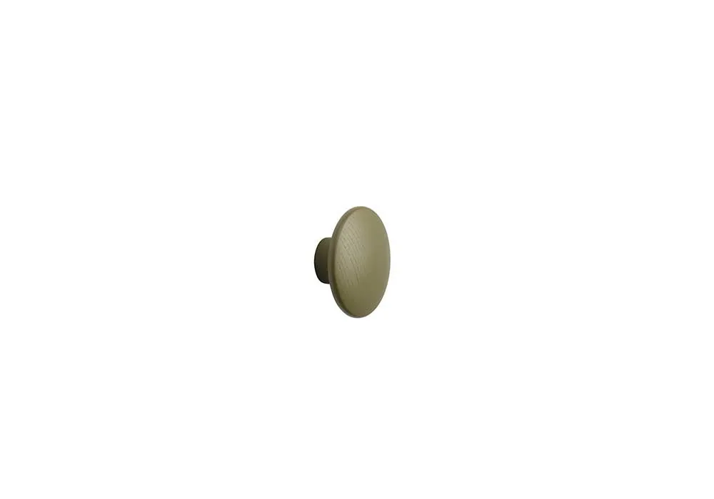 Patère DOTS wood - brown green - Ø9