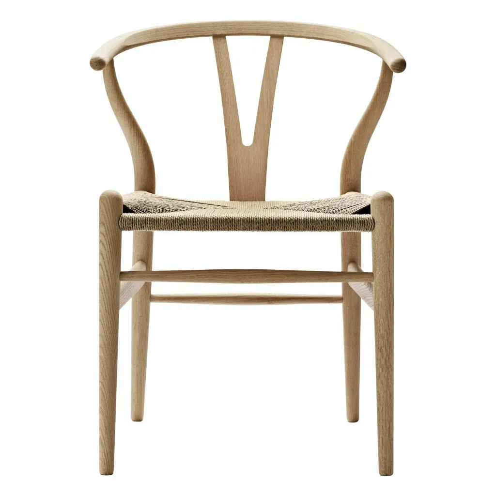 [CH24-OAK-SOAP] Chaise ch24 wishbone - chêne savonné & corde naturelle