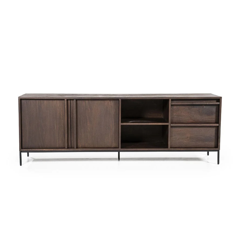 Meuble télé jimmy - 2 portes 2 tiroirs -  180x40x61cm