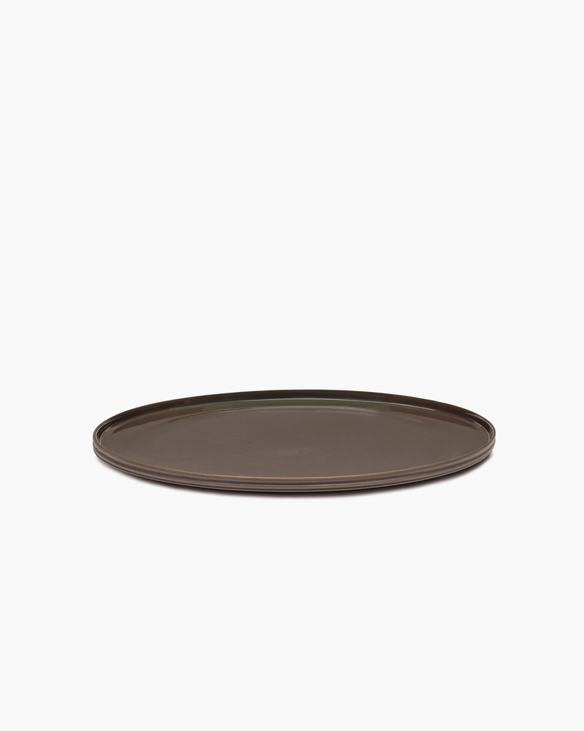 Assiette L Slate Dune – marron foncé