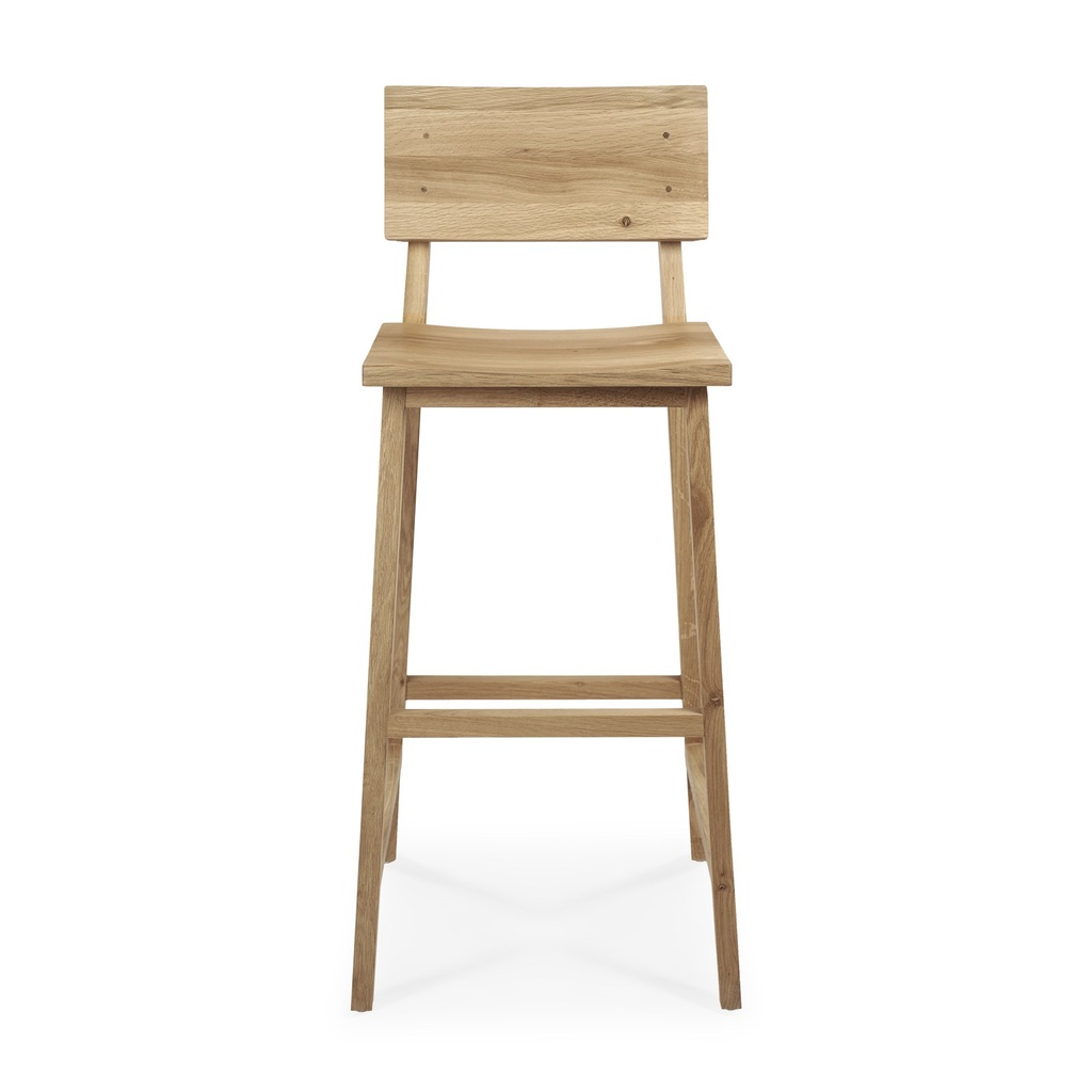 [50077] Tabouret de bar n4 - chêne vernis - l.48 x h.110 x p.50 cm