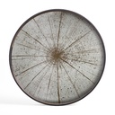 Plateau miroir slice - d48 cm – brun foncé – 48×48×4 cm
