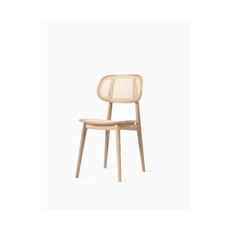 [DC087C016M010] Chaise repas titus - naturel / oak - rembourré blanc