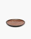 Assiette ronde pure - m - brun