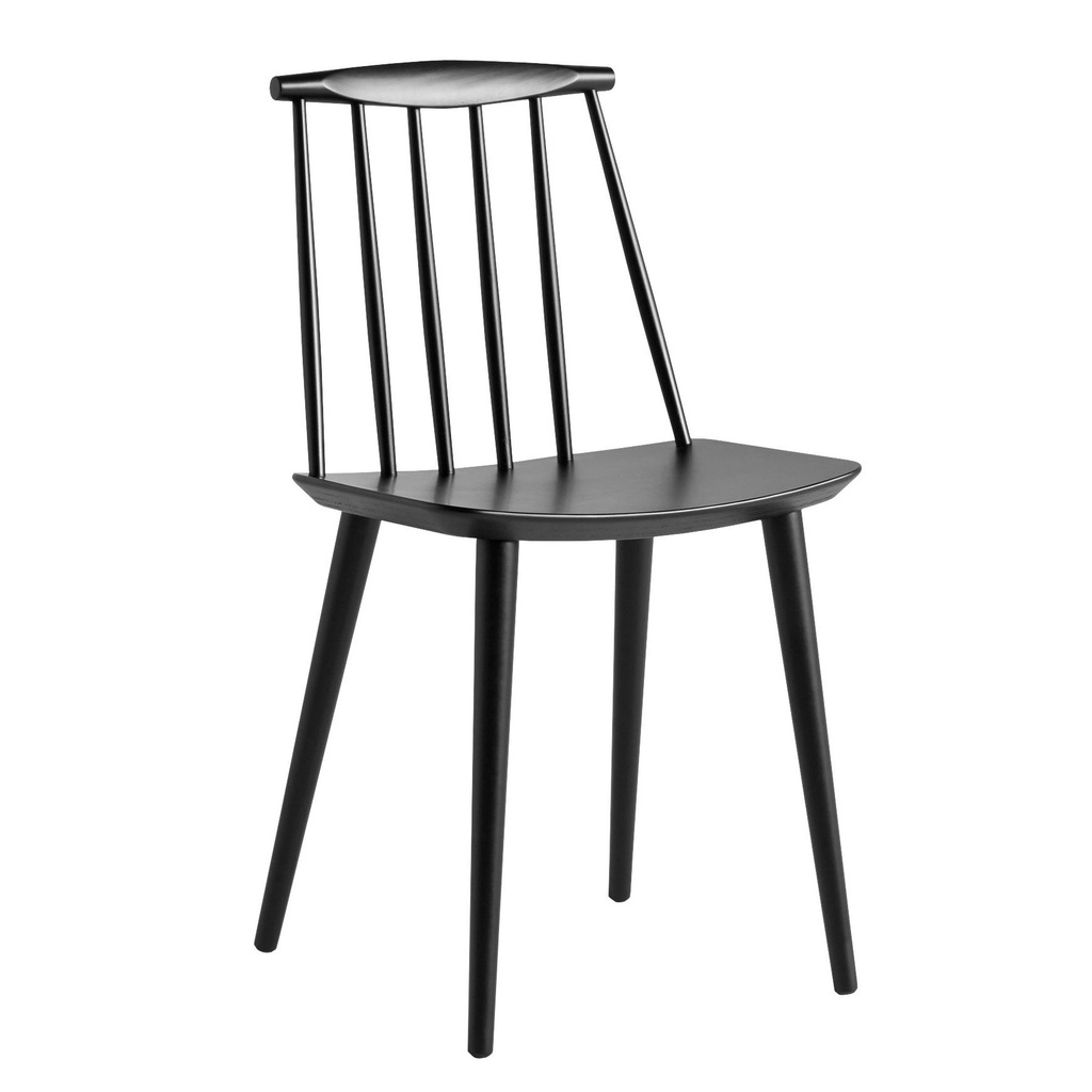 Chaise J77 - hêtre laqué noir