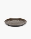 Assiette ronde pure - l - gris