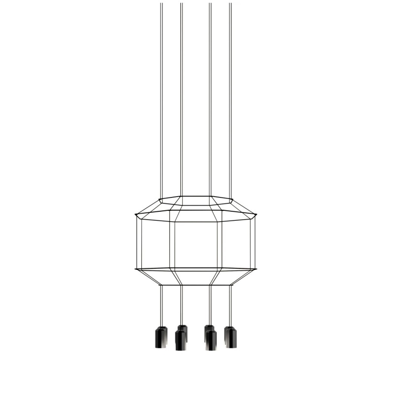 [030104/1A] Lampe suspendue wireflow - 89 cm - noire
