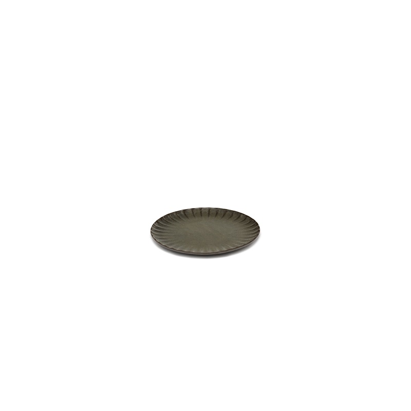 Assiette inku s l18 x l18 x h1,7 cm vert