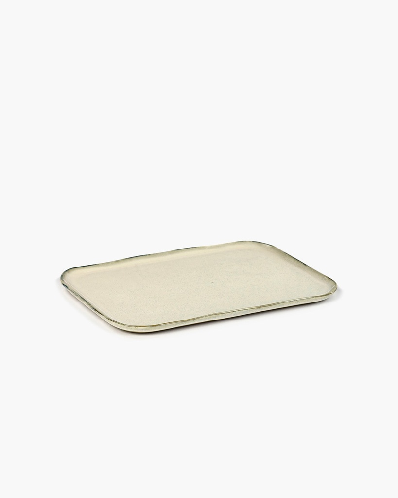 Assiette merci n°1 xl - blanc cassé