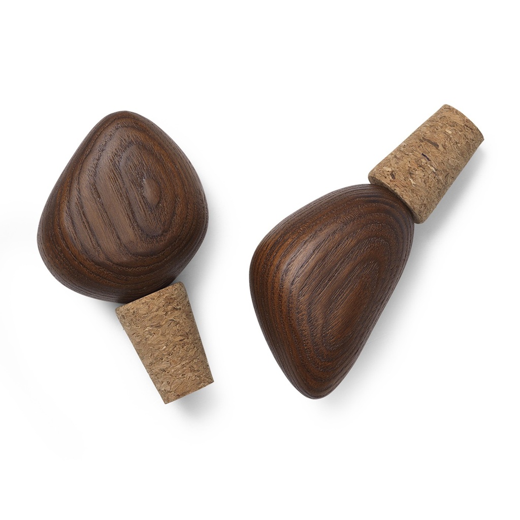 Bouchons à vin Cairn – marron foncé – lot de 2