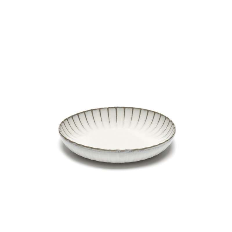 Assiette haute inku m l23 x l23 x h4,5 cm blanc