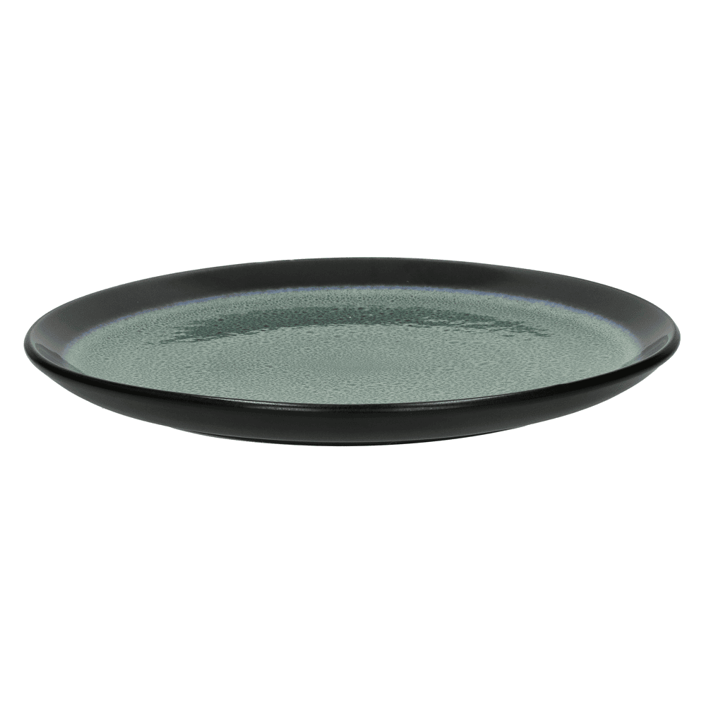 Mirha esmeralda - assiette plate - grès - d.27,2 x h 2,2 cm - vert