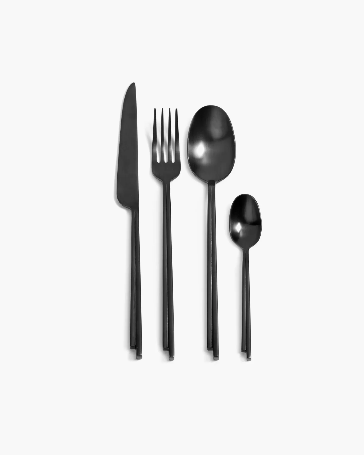 [B0723011GB-900] Coffret couverts 24 pièces Dune – noir