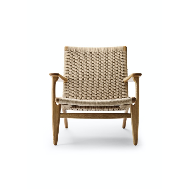 Ch25 lounge seating - chêne savonné, corde naturelle