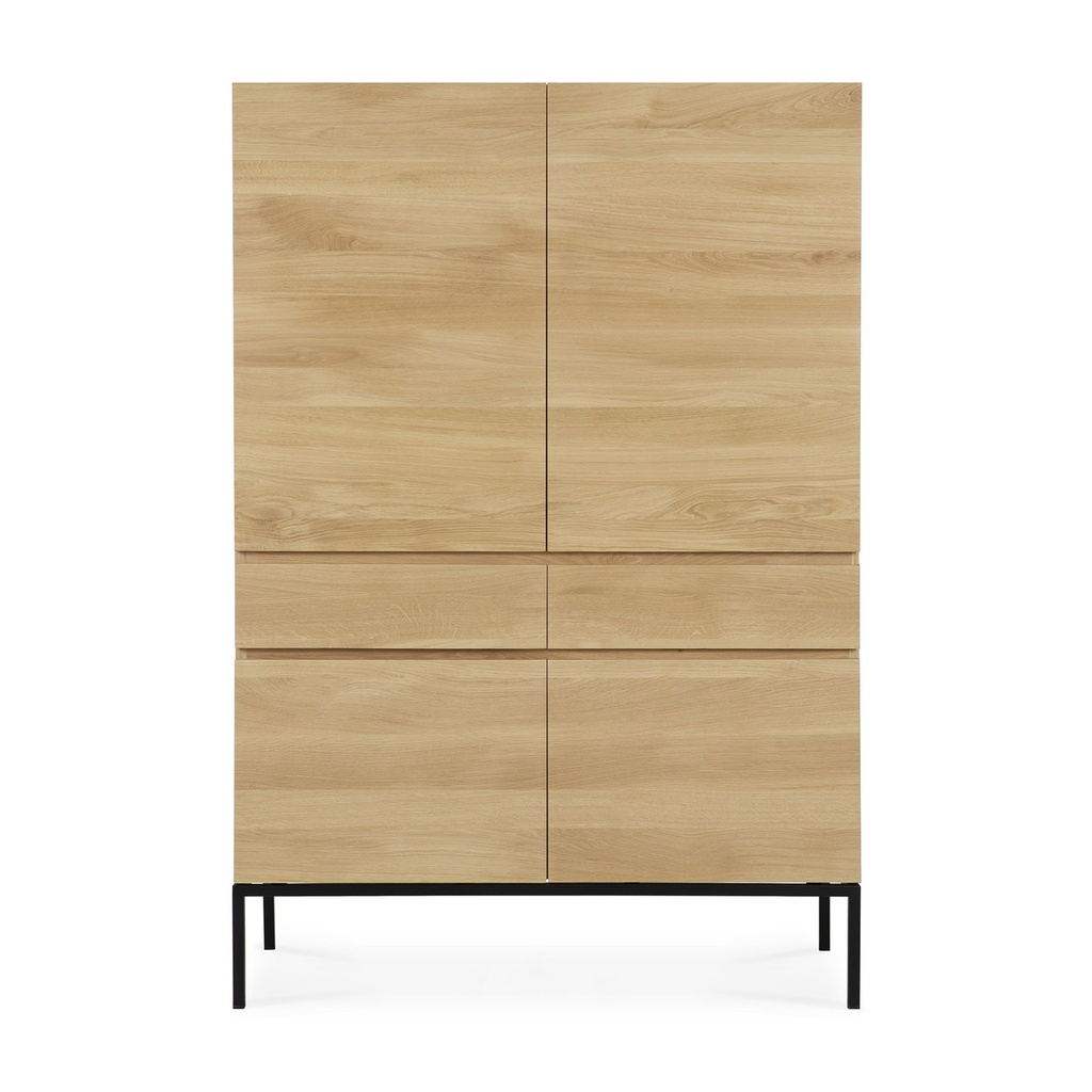 Armoire Ligna – Chêne noir – 110×50×162 cm