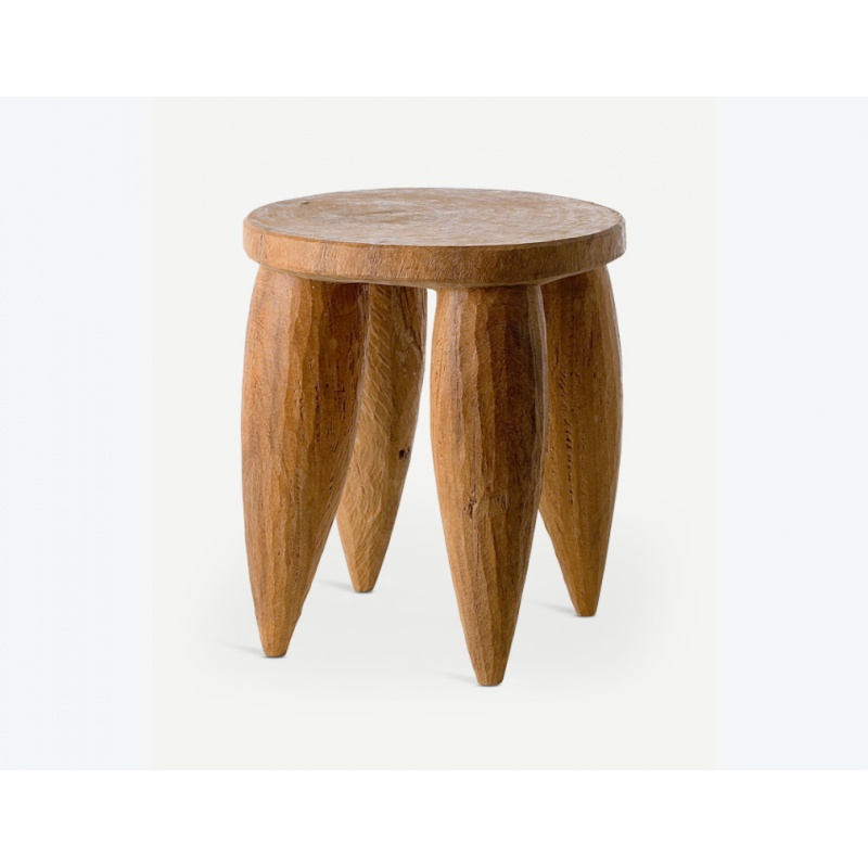 Tabouret senofo - bois - ø35 x h41 cm