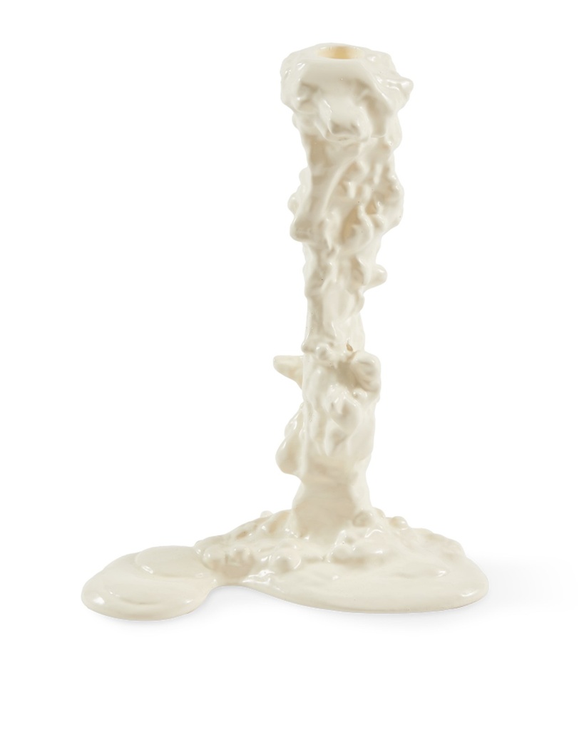Bougeoir Drip L – blanc – L 11 × l 18 × H 25 cm