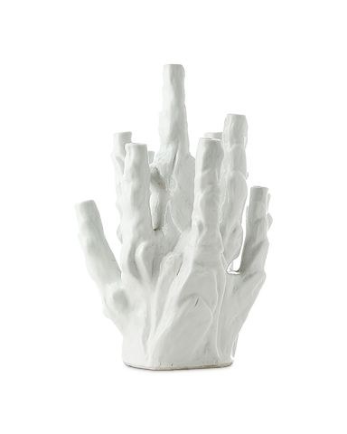 Vase Coral 10 tulipes – blanc – L 25 × l 20 × H 35 cm