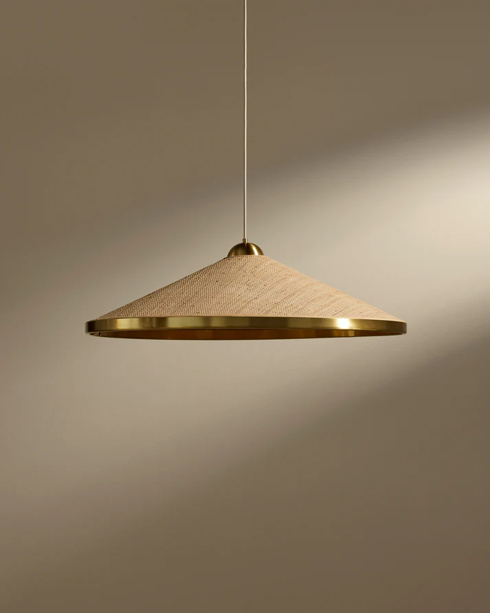 [16SUSSON80] Suspension songe - rabanenat/laiton - diam 80cm