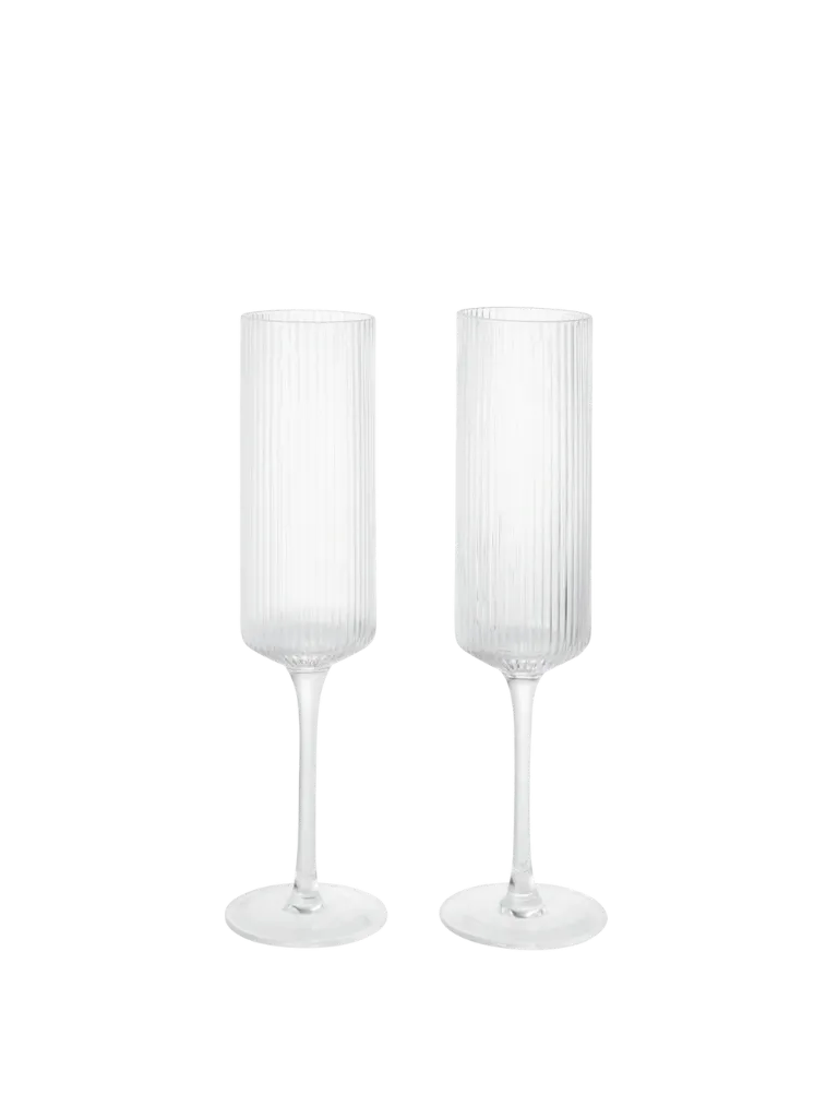 [1104271423] Flûtes Ripple – transparent – lot de 2